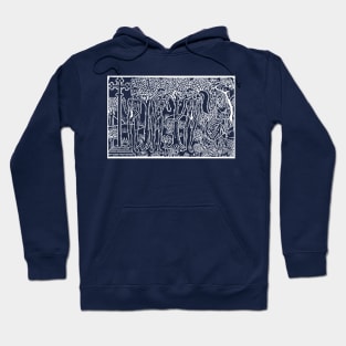 Medieval Danse Macabre Skeletons and Hermit Hoodie